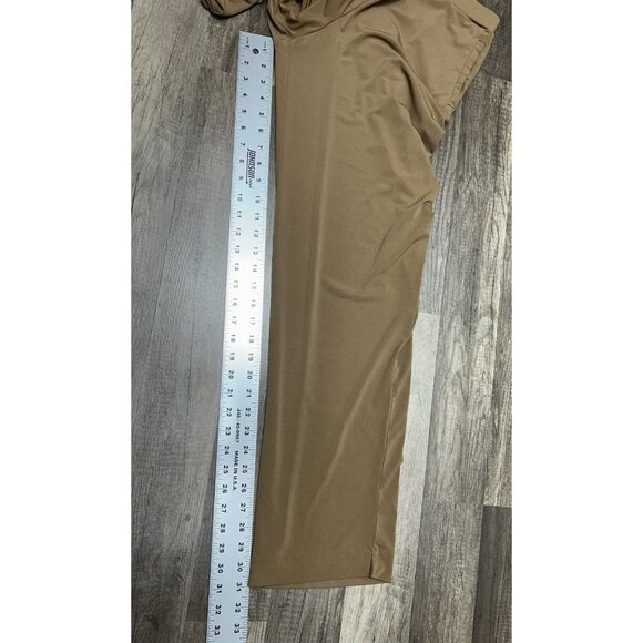 Susan Graver Liquid Knit Pull-On Pants Size Large Light Brown Tan Elastic Waist - Picture 7 of 8